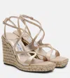 Jimmy Choo Ayla 110 Metallic Leather Wedges