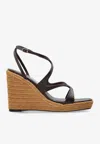 Jimmy Choo Ayla 110 Shoe With Lizard Effect Leather Wedge