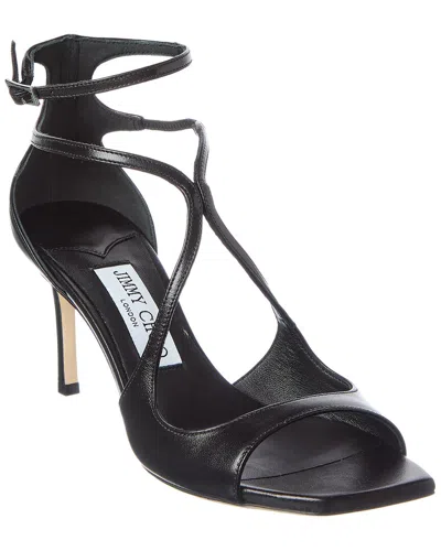 Jimmy Choo Ayla 75 Leather Sandal In Black