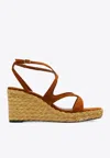 Jimmy Choo Ayla 85 Wedge Heel Espadrille Sandals In Brown