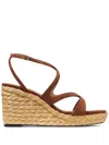 Jimmy Choo Ayla 85 Suede Platform Espadrilles In Brown