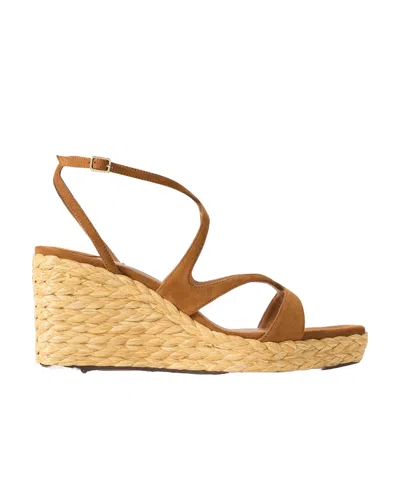 JIMMY CHOO AYLA 85MM WEDGE SANDALS
