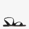 Jimmy Choo Ayla Flat Sandals In Black