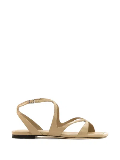 Jimmy Choo Ayla Flat Nappa Leather Flats In Neutral