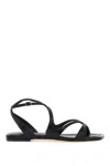 Jimmy Choo Ayla Flat Sandals In Black (black)