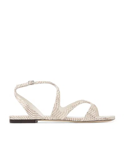 JIMMY CHOO AYLA LEATHER SANDALS