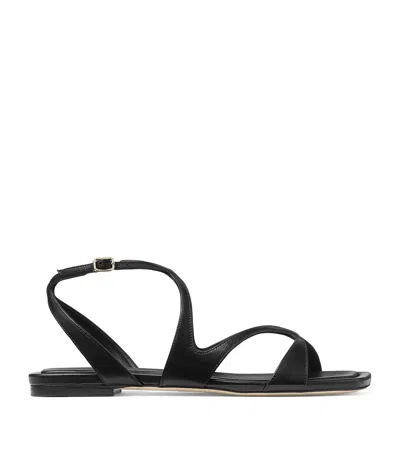 JIMMY CHOO AYLA LEATHER SANDALS