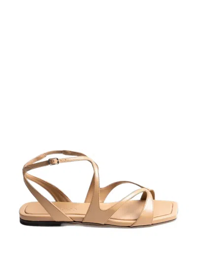 Jimmy Choo Ayla Leather Sandals In Brown