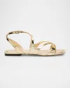 Jimmy Choo Sandales En Cuir Ayla In Gold