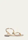 Jimmy Choo Sandales En Cuir Ayla In Gold