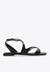 Jimmy Choo Ayla Flat Sandals In Black