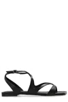 Jimmy Choo Ayla Flat Sandals In Black