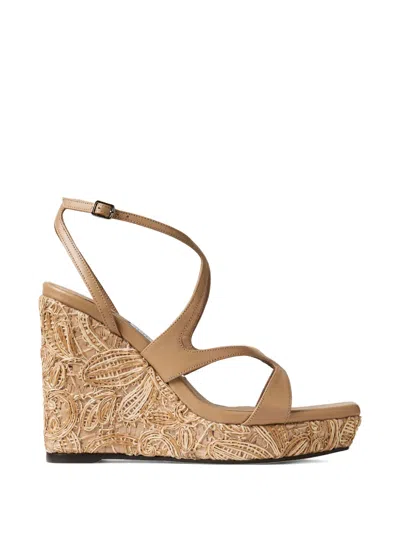 Jimmy Choo Ayla Strappy Heeled Espadrilles In Multi