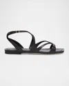 Jimmy Choo Ayla Flat Sandals In Black