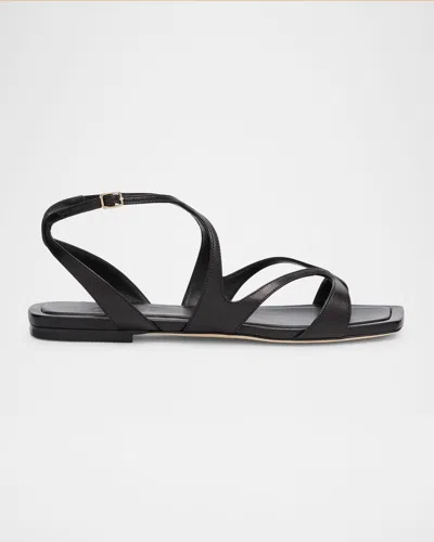 JIMMY CHOO AYLA STRAPPY LEATHER SANDALS