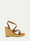 Jimmy Choo Ayla 85 Wedge Heel Espadrille Sandals In Tan