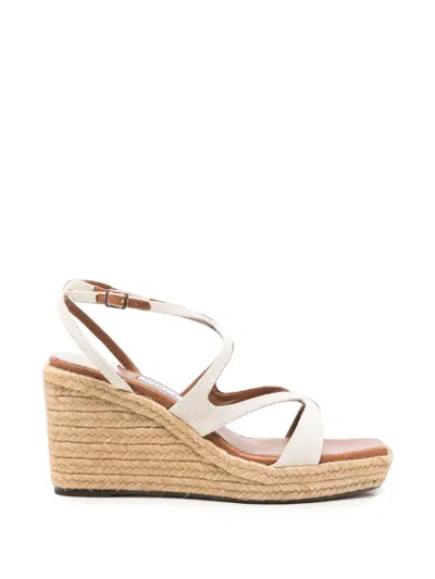 Pre-owned Jimmy Choo Ayla Wedge Sandals In Neutrals