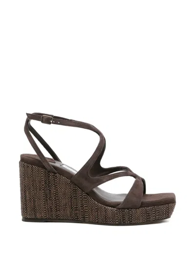 Jimmy Choo Ayla Wedge-heel Sandals In Animal Print