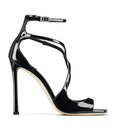 Jimmy Choo Azia Strappy Square Toe Sandals In Black