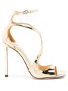 Jimmy Choo Gold Azia 110 Heeled Sandals In Gold