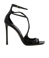 Jimmy Choo Azia95 Sandals With Squared Open Toe And Ankle Strap In Black