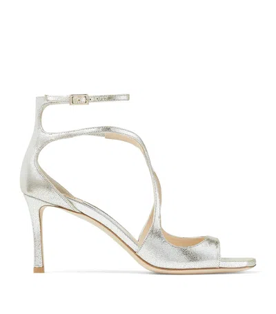JIMMY CHOO AZIA 75 LEATHER SANDALS