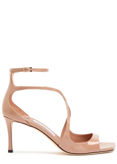 JIMMY CHOO JIMMY CHOO AZIA 75 PATENT LEATHER SANDALS