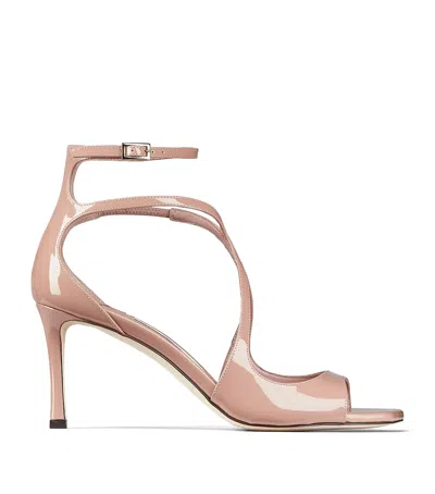 Jimmy Choo Azia 75mm Patent-leather Sandals In Pink