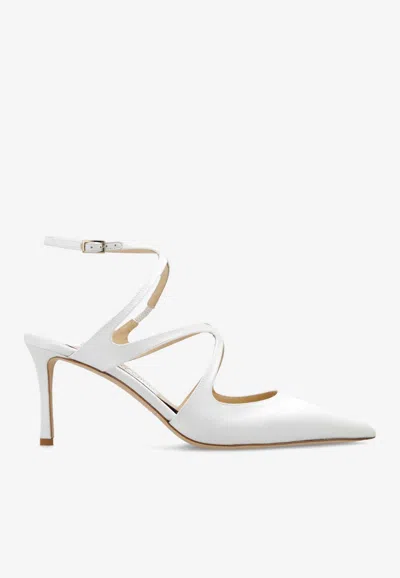 Jimmy Choo Azia 95 Satin Point-toe Pumps In Ivory