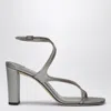 Jimmy Choo Sandal Metallic Leather Ankle Strap In Gray