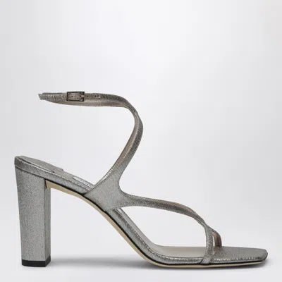 JIMMY CHOO JIMMY CHOO AZIA 85 SANDAL IN METALLIC LEATHER
