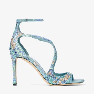 Jimmy Choo Azia 95 Crystal-embellished Sandals In Animal Print