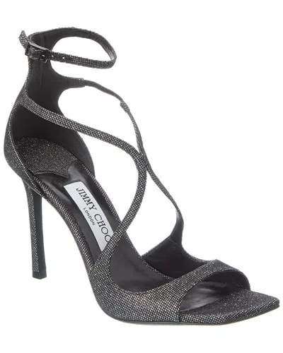 Jimmy Choo Azia 95 Glitter Sandal In Silver