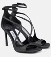 Jimmy Choo Square-headed High-heeled Sandals In Multicoloured
