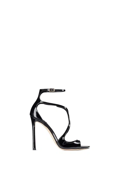 Jimmy Choo Azia95 Sandals With Squared Open Toe And Ankle Strap In Brown