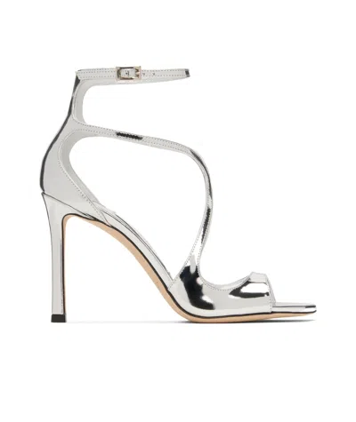 Jimmy Choo Azia 95 High Heel Sandals In Silver