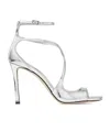 Jimmy Choo Lvr Exclusive 95mm Azia Leather Sandals In White