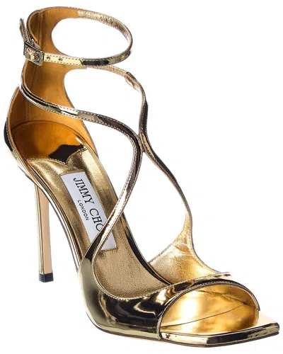 Jimmy Choo Azia 95 Leather Sandal In Brown