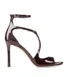 Jimmy Choo Azia 95 Sandals In Bordeaux Patent Leather In Burgundy