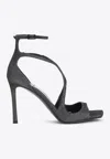 Jimmy Choo Square-headed High-heeled Sandals In Black