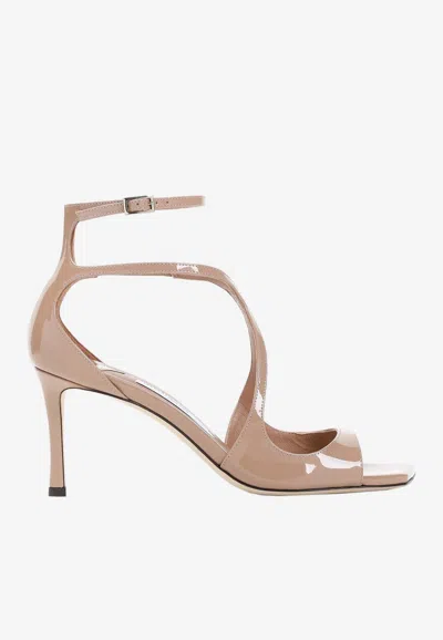 Jimmy Choo Azia 95 Patent Leather Sandals In Pink