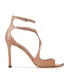Jimmy Choo Patent Leather Azia 95 Sandals In Pink