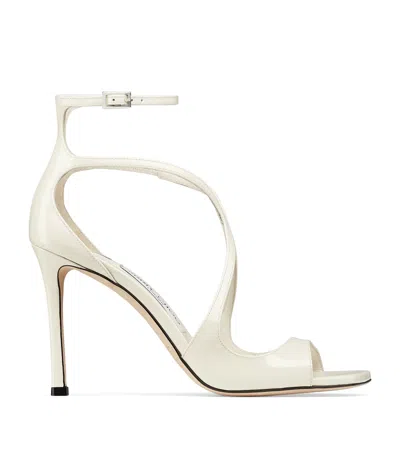 JIMMY CHOO AZIA 95 PATENT LEATHER SANDALS