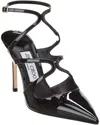 Jimmy Choo Azia 95mm Patent-finish Leather Pumps In Black