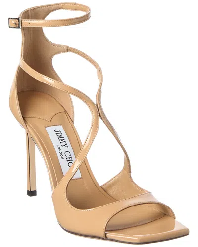 Jimmy Choo Azia 95 Patent Sandal In Brown