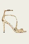 Jimmy Choo Gold Azia 110 Heeled Sandals