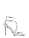 Jimmy Choo Azia 95mm Square-toe Sandals In White