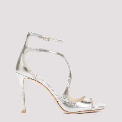 Jimmy Choo Azia 95 Sandals In Champagne