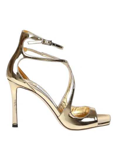 Jimmy Choo Azia 95 Sandals In Gold