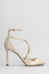 Jimmy Choo 95mm Azia Ankle-strap Heeled Sandals In Neutral